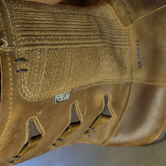 Merrell Ashland Vee Leather Suede Waterproof Mid Calf Boots Tan Women’s 10 - Picture 5 of 12